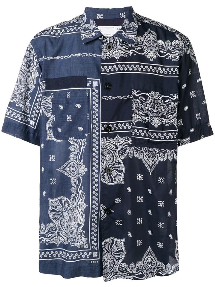 Sacai Banda Print Shirt - Blue