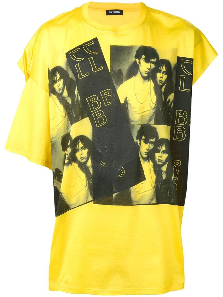 Raf Simons Asymmetric Sleeve T-shirt - Yellow