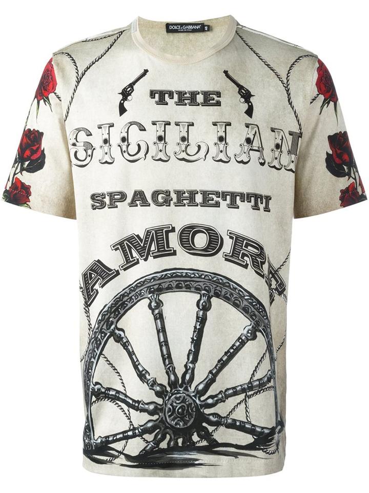 Dolce & Gabbana Wheel Print T-shirt