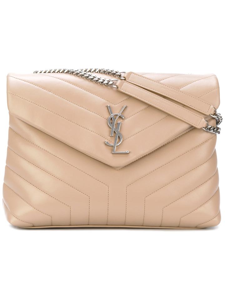 Saint Laurent Medium Loulou Chain Bag - Nude & Neutrals