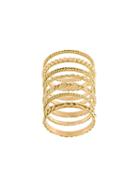 Wouters & Hendrix Gold Set Of 7 Sculpted Rings
