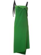Rejina Pyo Ruffled Neck Dress, Women's, Size: 8, Green, Polyester