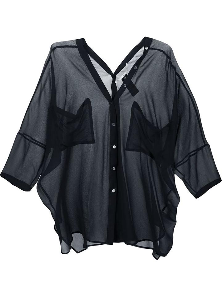 Isabel Benenato V-neck Oversized Shirt