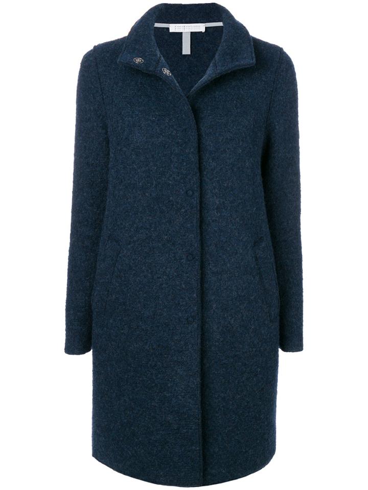 Harris Wharf London Concealed Fastening Coat - Blue