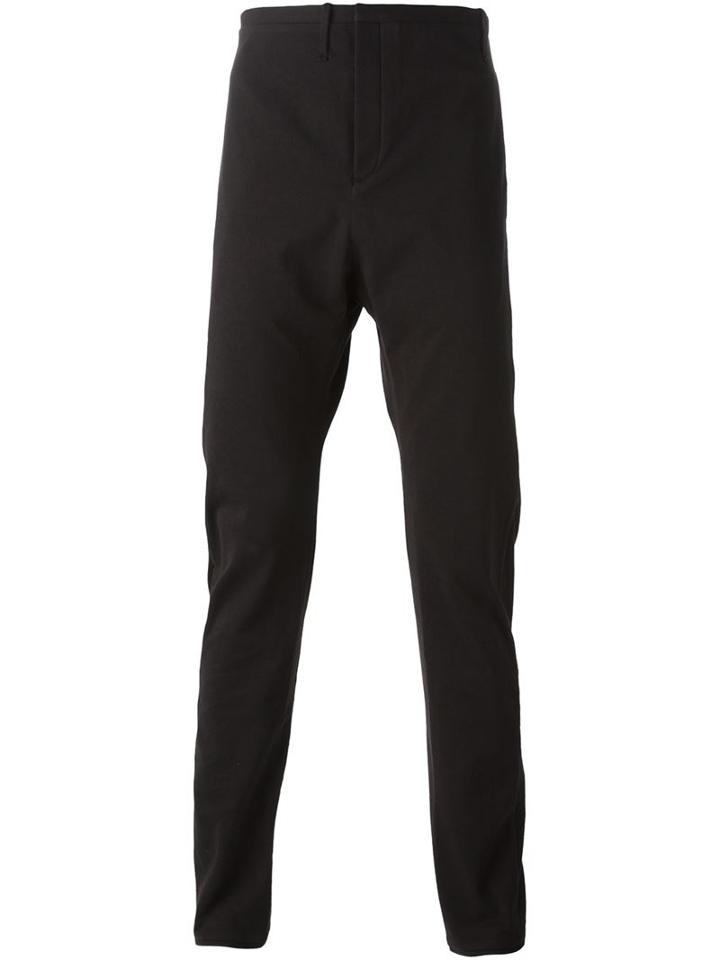 Label Under Construction Slim Fit Trousers, Men's, Size: 48, Black, Cotton