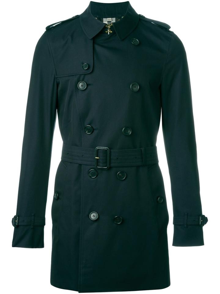 Burberry Sandringham Mid-lenght Trench Coat - Blue