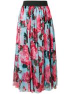 Dolce & Gabbana Rose Print Chiffon Skirt - Multicolour