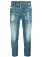 Dsquared2 Cool Girl Microstudded Jeans, Size: 42, Blue, Cotton/spandex/elastane/aluminium