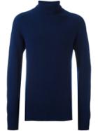 Ymc Roll Neck Pullover, Men's, Size: Medium, Blue, Cashmere/merino
