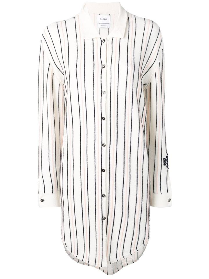 Barrie Stripe Knitted Shirt Dress - Neutrals