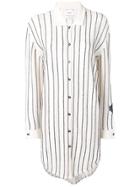 Barrie Stripe Knitted Shirt Dress - Neutrals