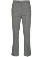 R13 Houndstooth Pattern Trousers - Black