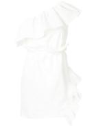 Goen.j One-shoulder Ruffled Mini Dress - White