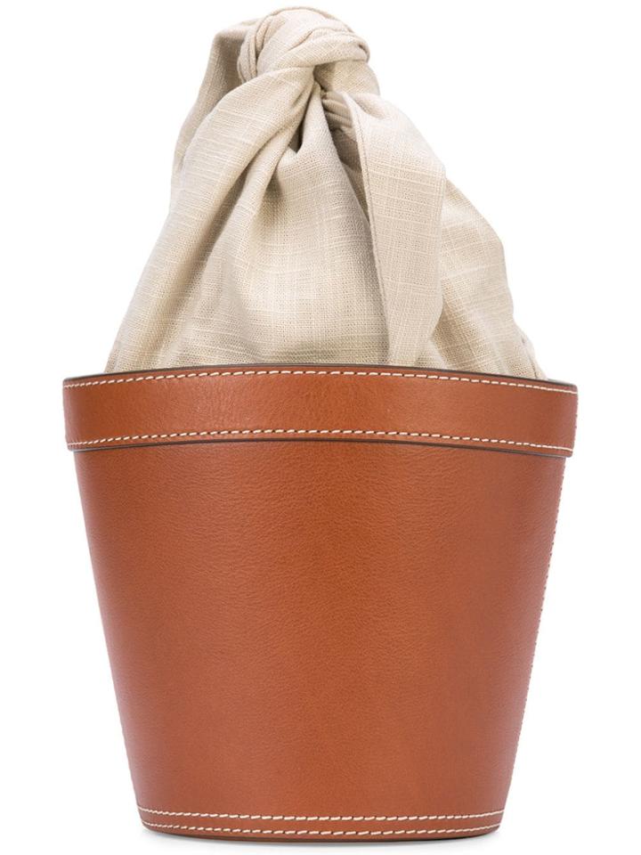 Staud Staud 029003ktn Tan Leather/fur/exotic Skins->bos Taurus - Brown