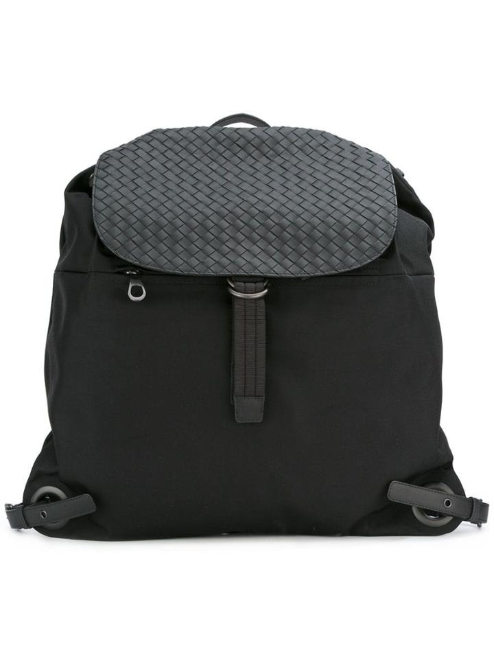 Bottega Veneta Interlaced Detail Backpack - Black