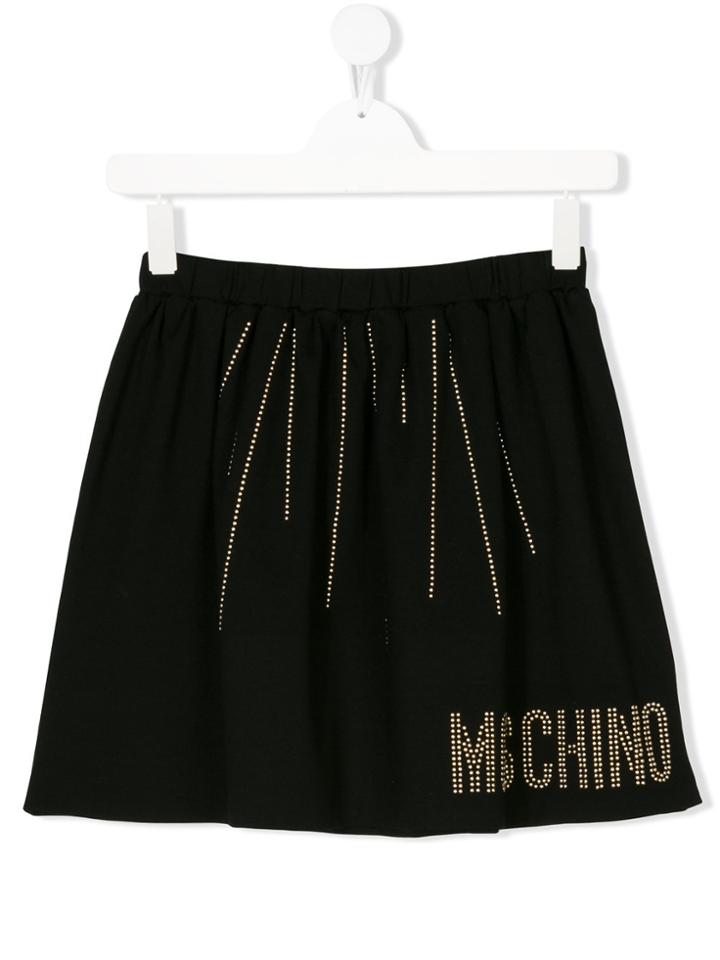 Moschino Kids Studded Mini Skirt - Black