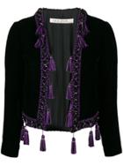 William Vintage 1976 Tassel Cropped Jacket - Black