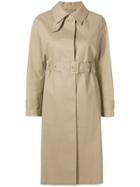 Mackintosh Fawn Bonded Cotton Fly Fronted Trench Coat - Brown
