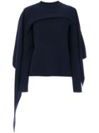 Jw Anderson Layered Cape Style Sweater - Blue