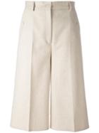 Mm6 Maison Margiela Cropped Wide Leg Trousers, Women's, Size: 42, Nude/neutrals, Wool/polyamide/viscose