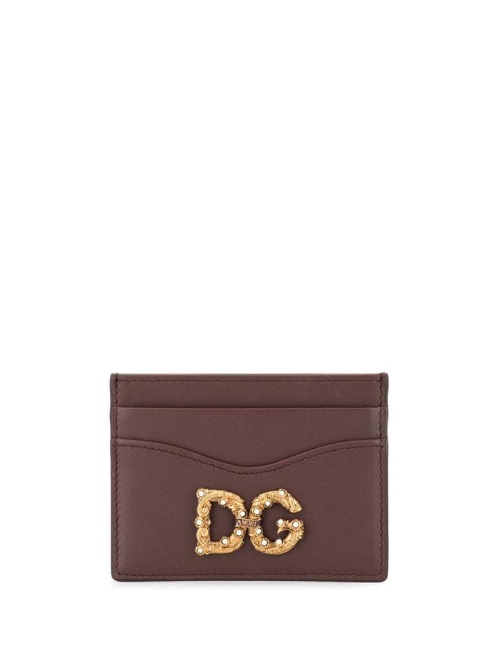 Dolce & Gabbana Dg Amore Logo Cardholder - Brown