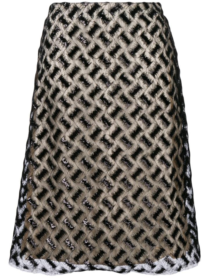 Bellerose Embroidered Midi Skirt - Black