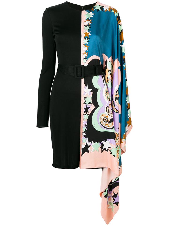 Emilio Pucci Asymmetric Short Dress - Black