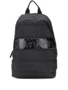 Calvin Klein Quilted Logo Patch Backpack - Black