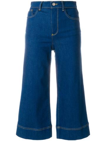 Alice+olivia Cropped Flared Jeans - Blue