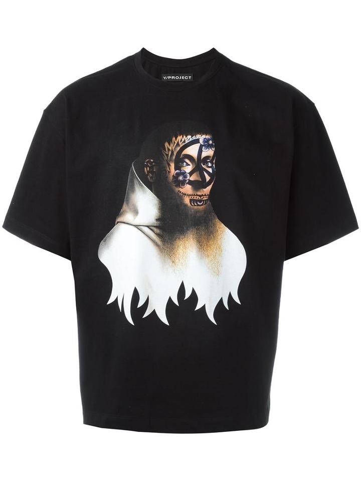Y / Project 'monk' T-shirt, Adult Unisex, Size: Xl, Black, Cotton