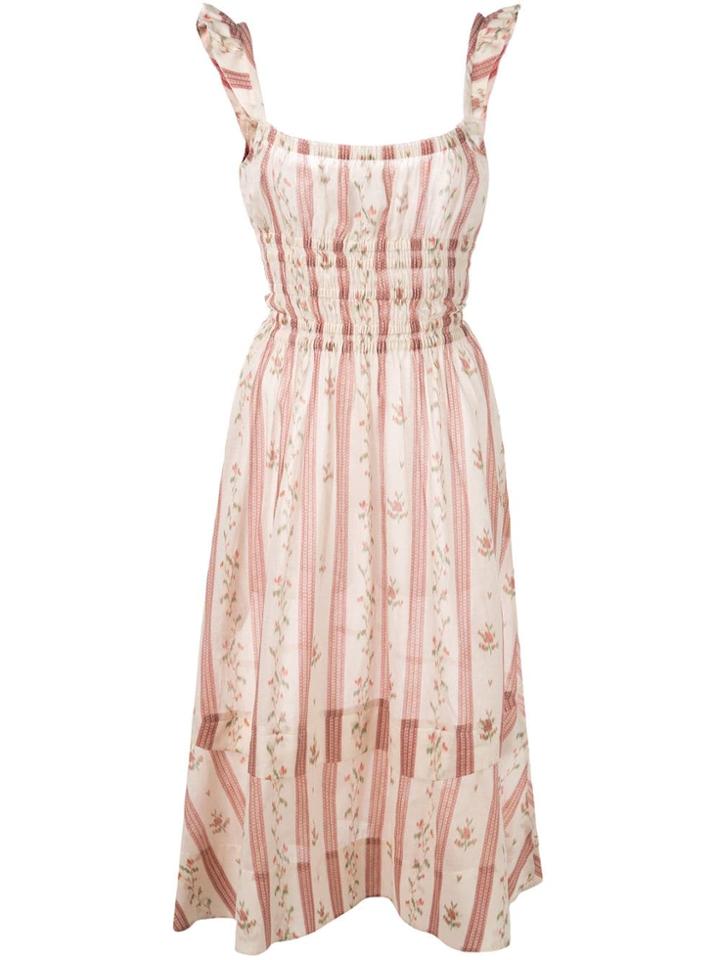 Brock Collection Floral Pattern Midi Dress - Pink