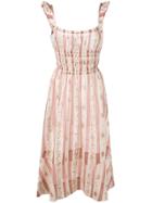 Brock Collection Floral Pattern Midi Dress - Pink