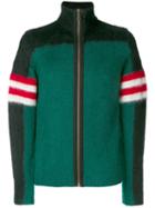 No21 - Colour Block Cardigan - Men - Polyamide/mohair/wool/virgin Wool - 48, Green, Polyamide/mohair/wool/virgin Wool