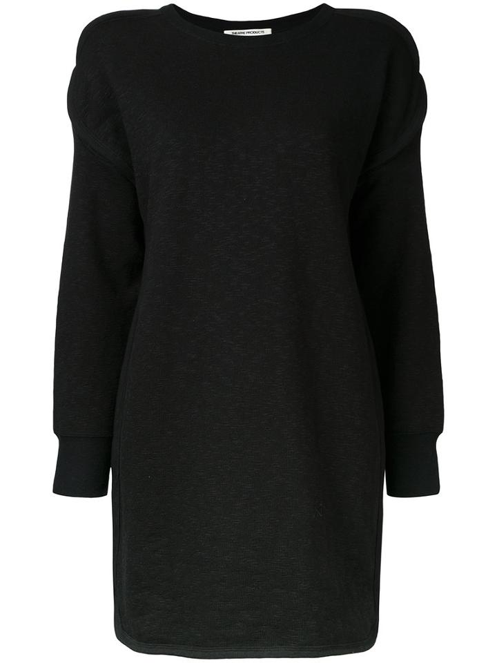 Theatre Products Layered Longsleeves Mini Dress, Women's, Black, Cotton