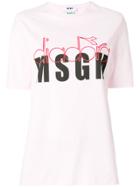 Msgm Msgm X Diadora Branded T-shirt - Pink & Purple