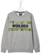 Woolrich Kids Teen Logo Print Sweater - Grey