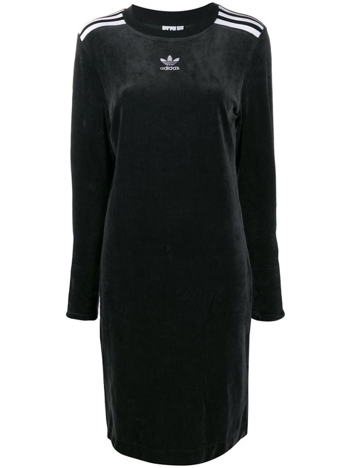Adidas Long Sleeved Logo Dress - Black