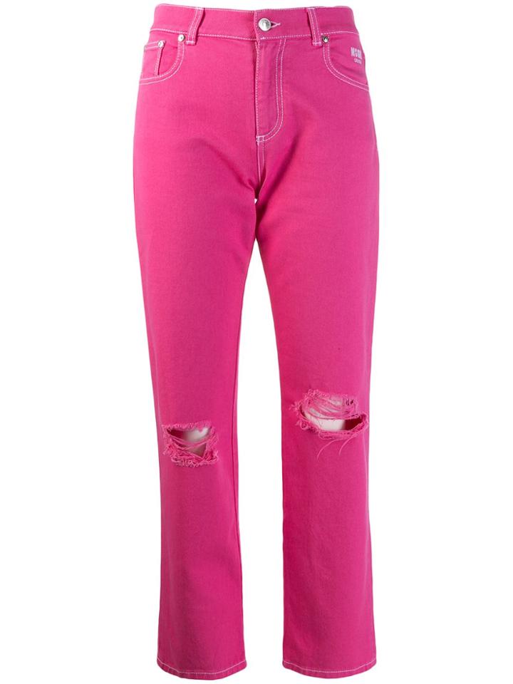 Msgm Slim Fit Jeans - Pink