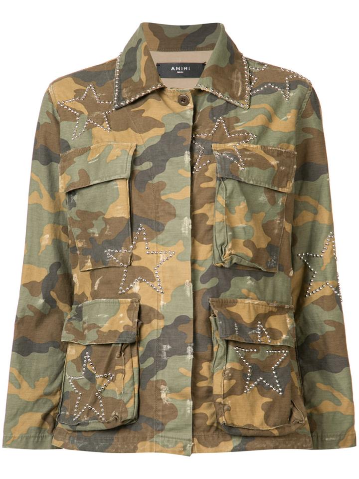 Amiri Camouflage Print Jacket - Green