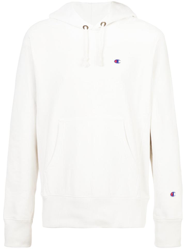 Champion Small Logo Hoodie - White