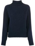 Ymc Rollneck Knit Sweater - Blue