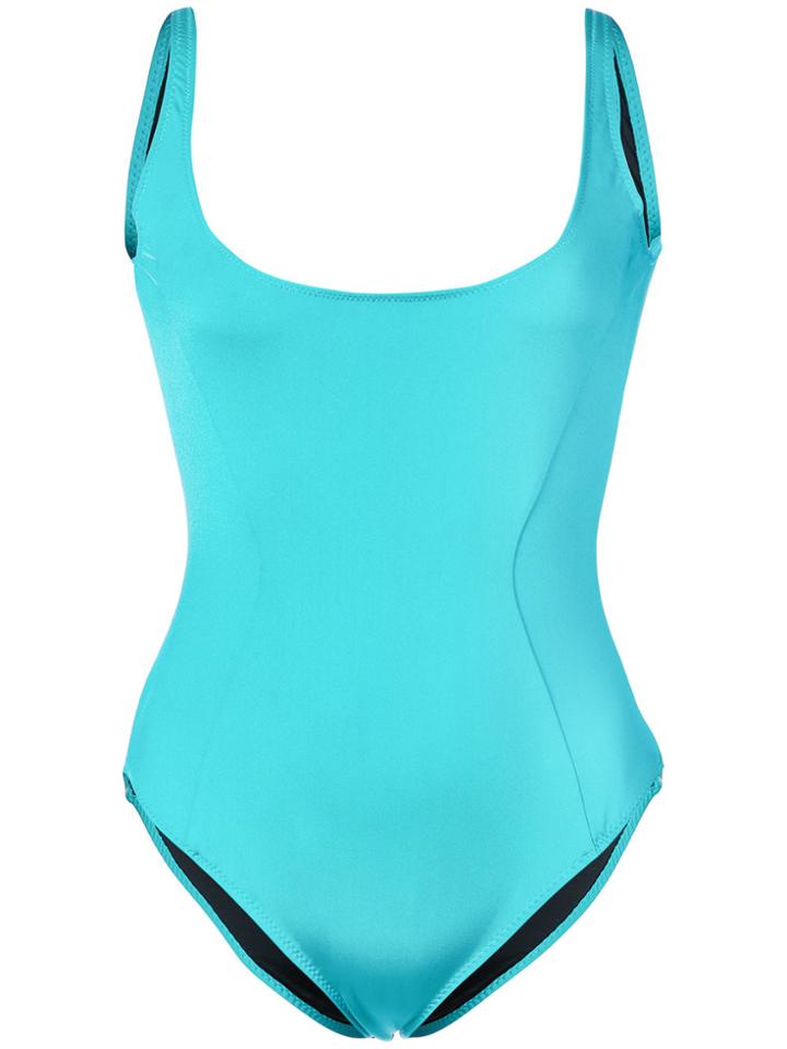 Fleur Du Mal Scoop Neck Swimsuit - Blue