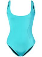 Fleur Du Mal Scoop Neck Swimsuit - Blue