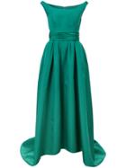 Carolina Herrera Off The Shoulder High Low Gown - Green