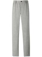 Issey Miyake Men - Loose Fit Trousers - Men - Linen/flax/cupro/wool - 1, Grey, Linen/flax/cupro/wool