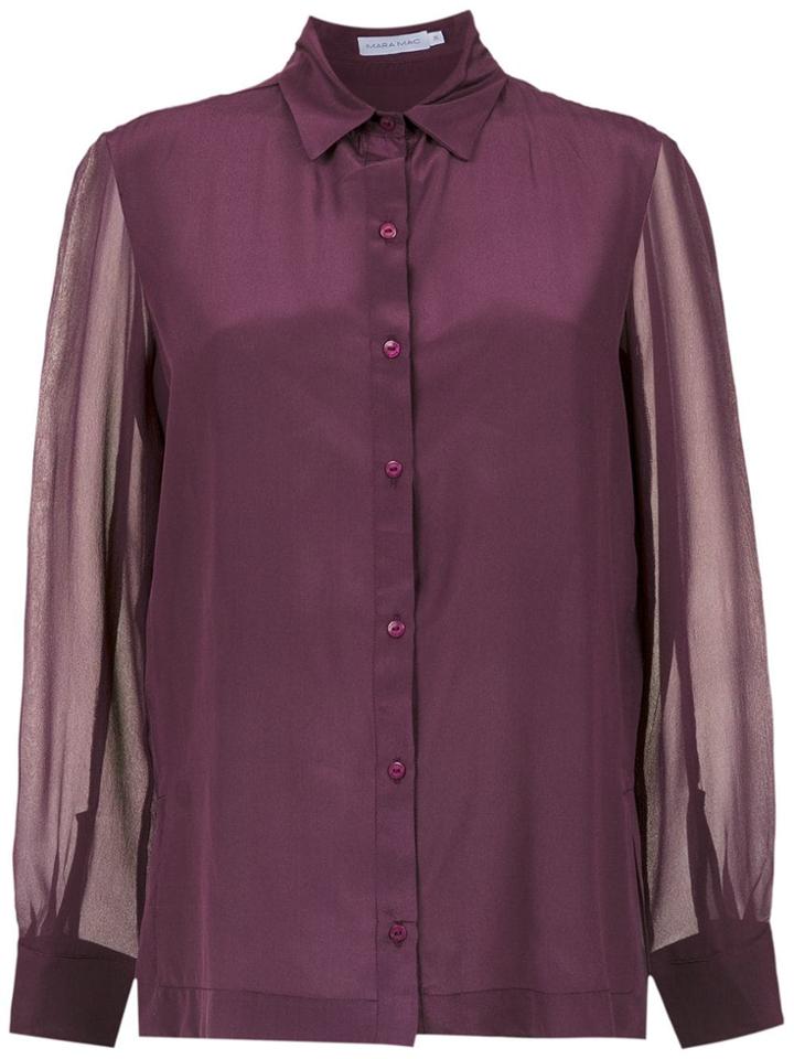 Mara Mac Silk Shirt - Pink & Purple
