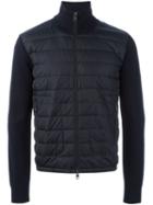Moncler Knitted Sleeve Jacket, Men's, Size: Medium, Blue, Acrylic/polyamide/goose Down