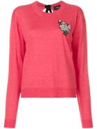 Rochas Embellished Sweatshirt - Red