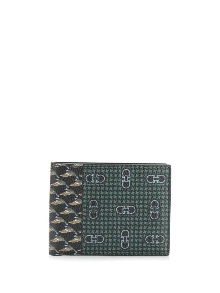 Salvatore Ferragamo Graphic Print Bi-fold Wallet - Black