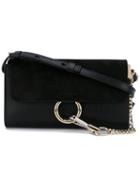 Chloé - Mini 'faye' Shoulder Bag - Women - Cotton/calf Leather/suede/metal - One Size, Black, Cotton/calf Leather/suede/metal